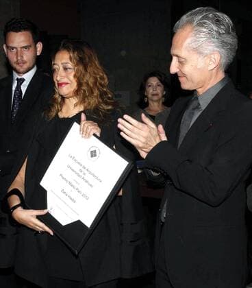 March 14, 2012 - Mexico - E14031238. JPG.MEXICO, D.F. Prize Premio-Zaha Hadid.- La arquitecta angloiraqui, Zaha Hadid, recibio este miÃ  - ZUMAu78_