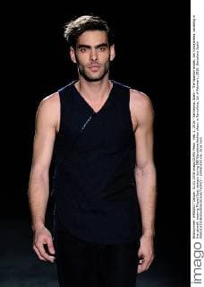 Feb. 1, 2016 - Barcelona, Spain - The Spanish model, Jon Kortajarena, parading in the catwalk wearing Miquel Suay designs during 080 Barcelona fashion show, in Barcelona, 1st of February, 2016. Barcelona Spain  - ZUMAn230