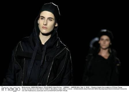 (160202) -- BARCELONA, Feb. 2, 2016 -- Models present the creations of Miriam Ponsa during the Barcelona 080 Fashion Week in Barcelona, Spain, Feb. 2, 2016. ) SPAIN-BARCELONA-FASHION WEEK PauxBarrena 