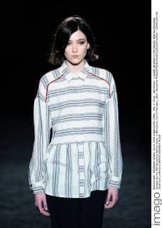 Feb. 2, 2016 - Barcelona - A model parading in the catwalk wearing Escorpion designs during 080 Barcelona fashion show, in Barcelona, 2nd of February, 2016. Barcelona  - ZUMAn230