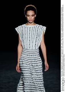 Feb. 2, 2016 - Barcelona - A model parading in the catwalk wearing Escorpion designs during 080 Barcelona fashion show, in Barcelona, 2nd of February, 2016. Barcelona  - ZUMAn230