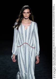 Feb. 2, 2016 - Barcelona - A model parading in the catwalk wearing Escorpion designs during 080 Barcelona fashion show, in Barcelona, 2nd of February, 2016. Barcelona  - ZUMAn230