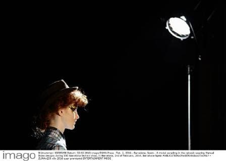 Feb. 2, 2016 - Barcelona, Spain - A model parading in the catwalk wearing Manuel Bolao designs during 080 Barcelona fashion show, in Barcelona, 2nd of February, 2016. Barcelona Spain  - ZUMAn230