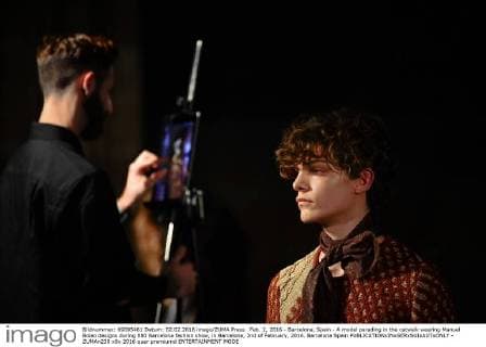 Feb. 2, 2016 - Barcelona, Spain - A model parading in the catwalk wearing Manuel Bolao designs during 080 Barcelona fashion show, in Barcelona, 2nd of February, 2016. Barcelona Spain  - ZUMAn230