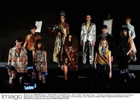 Feb. 2, 2016 - Barcelona, Spain - A models parading in the catwalk wearing Manuel Bolao designs during 080 Barcelona fashion show, in Barcelona, 2nd of February, 2016. Barcelona Spain  - ZUMAn230