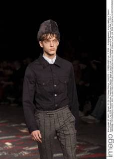 (160203) -- COPENHAGEN, Feb. 3, 2016 -- A model presents a new creation of Danish brand Tonsure at the 2016 Autumn Winter Copenhagen Fashion Week at the City Hall in Copenhagen, capital of Denmark, on Feb. 3, 2016. ) DENMARK-COPENHAGEN-FASHION WEEK WuxBo 
