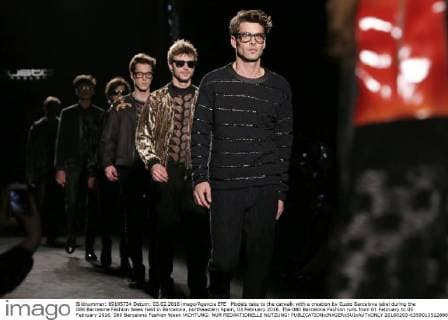 Models take to the catwalk with a creation by Custo Barcelona label during the 080 Barcelona Fashion Week held in Barcelona, northeastern Spain, 03 February 2016. The 080 Barcelona Fashion runs from 01 February to 05 February 2016. 080 Barcelona Fashion Week !ACHTUNG: NUR REDAKTIONELLE NUTZUNG!  20160203-635901351288874768
