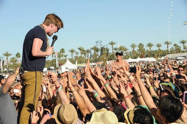 Apr 21, 2012 - Indio, California; USA - Singer RICKY WILSON of the band the Kaiser Chiefs performs part of the 2012 Coachella Music & Arts Festival that is taking place at the Empire Polo Field. The three day festival will attract thousands of fans to see a variety of artist on five different stages. Copyright 2012 Jason Moore. - ZUMAm78_