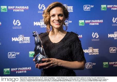 Veerle Baetens for Un debut prometteur pictured during the sixth edition of the Magritte du Cinema awards ceremony, Saturday 06 February 2016, in Brussels. The awards are rewarded to movies of Belgian French-speaking producers.  LAURIExDIEFFEMBACQ 04789284