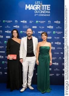 Feb. 6, 2016 - Brussels, Belgium - Kad Merad (C), actor, Tania Garbarski (R), and frienf, at the Magritte who awards the best of the Belgian French Speaking Industry. Brussels Belgium - ZUMAp133