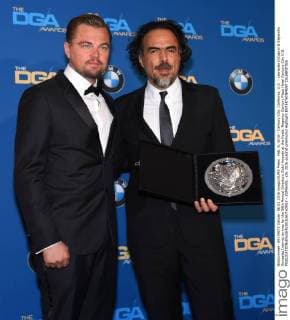 Feb. 6, 2016 - Century City, California, U.S. - Leonardo DiCaprio & Alejandro Gonzalez Inarritu arrives for the 68th Annual Directors Guild Awards at the Hyatt. Regency Century Plaza Hotel Century City U.S. - ZUMAo05_