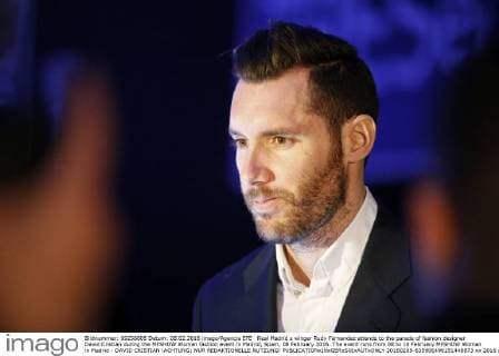 Real Madrid s winger Rudy Fernandez attends to the parade of fashion designer David Cristian during the MFSHOW Woman fashion event in Madrid, Spain, 08 February 2016. The event runs from 08 to 10 February MFSHOW Woman in Madrid - DAVID CRISTIAN !ACHTUNG: NUR REDAKTIONELLE NUTZUNG!  20160209-635906498151448873