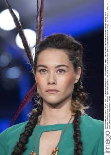 Madrid Fashion Week - MFS Modenschau Model walks the catwalk during David Christian fashion show at MFS in Madrid, Spain. February 09, 2016.  (20160209017)