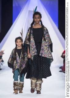 Madrid Fashion Week - MFS Modenschau Model walks the catwalk during David Christian fashion show at MFS in Madrid, Spain. February 09, 2016.  (20160209019)