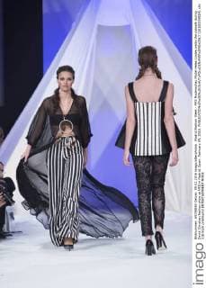 Madrid Fashion Week - MFS Modenschau Model Helen Lindes walks the catwalk during David Christian fashion show at MFS in Madrid, Spain. February 09, 2016.  (20160209024)