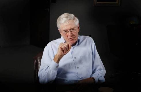 May 22, 2012 - Wichita, KS, USA - Charles Koch, 76, speaks during an interview, May 22, 2012, in his office at Koch Industries in Wichita, Kansas, where Koch Industries manages 60,000 employees in 60 countries. - ZUMAm67_