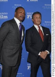 SANTA BARBARA - FEB 9: Carl Weathers, Sylvester Stallone at the 31st Santa Barbara International Film Festival Montecito Award at the Arlington Theatre on February 9, 2016 in Santa Barbara, CA  HPA