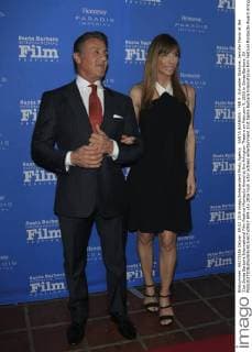 SANTA BARBARA - FEB 9: Sylvester Stallone, Jennifer Flavin at the 31st Santa Barbara International Film Festival Montecito Award at the Arlington Theatre on February 9, 2016 in Santa Barbara, CA  HPA