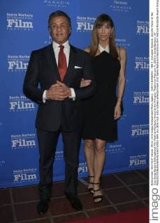 SANTA BARBARA - FEB 9: Sylvester Stallone, Jennifer Flavin at the 31st Santa Barbara International Film Festival Montecito Award at the Arlington Theatre on February 9, 2016 in Santa Barbara, CA  HPA