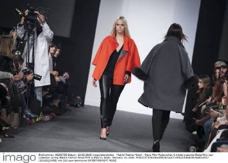 Madrid Fashion Week - Elena Miro Modenschau A model presents Elena Miro new collection during Madrid Fashion Show MFS in Madrid, Spain. February 10, 2016.  (20160210058)
