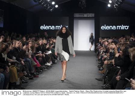 Madrid Fashion Week - Elena Miro Modenschau A model presents Elena Miro new collection during Madrid Fashion Show MFS in Madrid, Spain. February 10, 2016.  (20160210072)