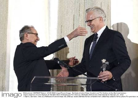 Berlinale-director Dieter Kosslick and Tim Robbins at the Berlinale Kamera Award ceremony for Tim Robbins at the 66th Berlin International Film Festival Berlinale 2016 at Kino International on February 13, 2016 in Berlin, Germany. Foto:xC.xNiehausx xFuturexImage