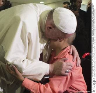 NO FRANCE - NO SWITZERLAND: February 14 2016 : Pope Francis during his visit to the Federico Gomez Pediatric Hospital, in Mexico City. EDITORIAL USE ONLY NOT FOR MARKETING OR ADVERTISING CAMPAIGNS  Â©ServizioFotograficoOR CPP