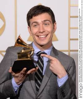 Recording artist Tim Kubart, winner of the award for Best Children s Album for Home, appears backstage during the 58th annual Grammy Awards held at Staples Center in Los Angeles on February 15, 2016.  LAP20160215847 PHILxMCCARTEN