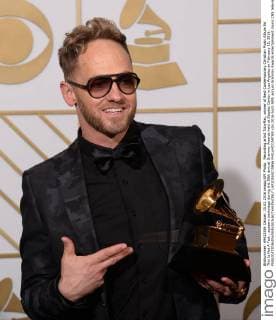 Recording artist TobyMac, winner of Best Contemporary Christian Music Album for This Is Not A Test , appears backstage during the 58th annual Grammy Awards held at Staples Center in Los Angeles on February 15, 2016.  LAP20160215856 PHILxMCCARTEN