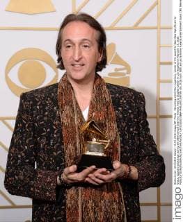 Recording artist Paul Avgerinos, winner of the award for Best New Age Album for Grace, appears backstage during the 58th annual Grammy Awards held at Staples Center in Los Angeles on February 15, 2016.  LAP20160215864 PHILxMCCARTEN