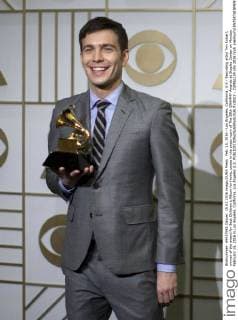 Feb. 15, 2016 - Los Angeles, California, U.S - Recording artist Tim Kubart, winner of the award for Best Children s Album for Home, poses in the press room of The 58th GRAMMY Awards at Staples Center on Monday February 15, 2016 in Los Angeles, California. Los Angeles U.S. - ZUMAp124