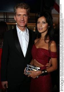 MOSCOW, RUSSIA. FEBRUARY 16, 2016. Film producer Ilya Bachurin (L) and actress Ravshana Kurkova attend an awards ceremony for the GQ Magazine s 100 Most Stylish prize at the Valenok restaurant. Vyacheslav Prokofyev TASS  TS0176AD