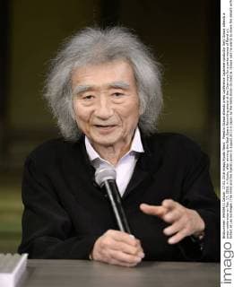 Maestro Ozawa attends press conference Japanese conductor Seiji Ozawa attends a press conference on Feb. 17, 2016, in Kyoto, after winning the Best Opera Recording award at the Grammys for a performance of Ravel s L Enfant et Les Sortileges (The Child and the Spells) given in August 2013 in Japan by the Saito Kinen Orchestra. Ozawa said he wants to share the delight with the orchestra members. 