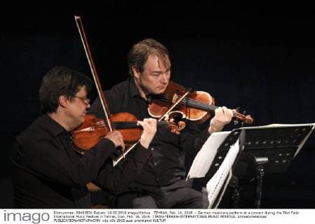 TEHRAN, Feb. 16, 2016 -- German musicians perform at a concert during the 31st Fadjr International Music Festival in Tehran, Iran, Feb. 16, 2016. ) IRAN-TEHRAN-INTERNATIONAL MUSIC FESTIVAL AhmadxHalabisaz 