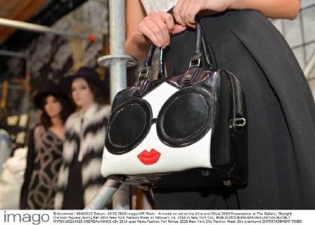 A model on set at the Alice and Olivia 2016 Presentation at The Gallery, Skylight Clarkson Square during Fall 2016 New York Fashion Week on February 16, 2016 in New York City.  NYP20160216925 ANDREAxHANKS