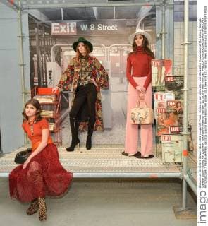 Models on set at the Alice and Olivia 2016 Presentation at The Gallery, Skylight Clarkson Square during Fall 2016 New York Fashion Week on February 16, 2016 in New York City.  NYP20160216927 ANDREAxHANKS