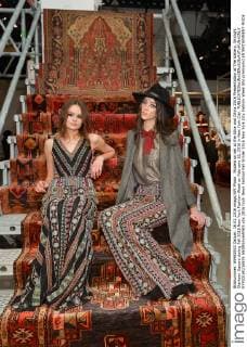 Models on set at the Alice and Olivia 2016 Presentation at The Gallery, Skylight Clarkson Square during Fall 2016 New York Fashion Week on February 16, 2016 in New York City.  NYP20160216929 ANDREAxHANKS