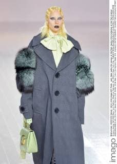 Lady Gaga walks the runway at the Marc Jacobs 2016 Collection at the Park Avenue Armory during Fall 2016 New York Fashion Week on February 18, 2016 in New York City.  NYP20160218948 ANDREAxHANKS