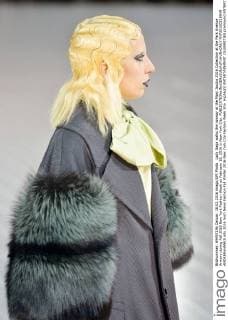 Lady Gaga walks the runway at the Marc Jacobs 2016 Collection at the Park Avenue Armory during Fall 2016 New York Fashion Week on February 18, 2016 in New York City.  NYP20160218949 ANDREAxHANKS