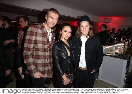 Andre Borchers, Gizem Emre und Pierre Sarkozy beim 99 Fire-Films-Award 2016 im Rahmen der 66. Berlinale am 18.02.2016 in Berlin 99Fire - Films - Award 2016 in Berlin 