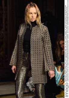 Feb. 19, 2016 - London, London, UK - Model on the catwalk at the FELDER FELDER Autumn Winter 2016 show. Models, buyers, celebrities and the stylish descend upon London Fashion Week for the Autumn Winters 2016 clothes collection shows. London, UK. London UK  - ZUMAl94_