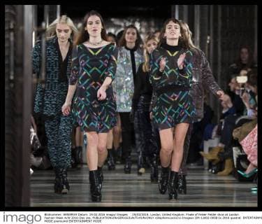 . 19 02 2016. London, United Kingdom. Finale of Felder Felder show at London Fashion Week A W 2016-Day one.  xStephenxLockx xi-Imagesx IIM-12002-0058