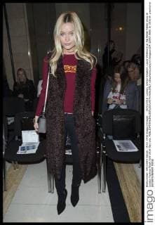 . 19 02 2016. London, United Kingdom. Laura Whitmore at the Felder Felder show at London Fashion Week A W 2016-Day one.  xStephenxLockx xi-Imagesx IIM-12002-0060