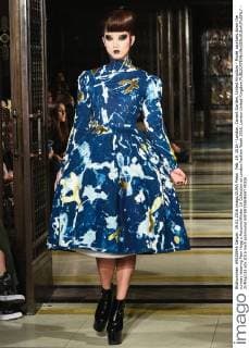 Feb. 19, 2016 - London, Covent Garden, United Kingdom - Model saunters down the runway wearing Pam Hogg s Autumn Winter 16 Collection at London Fashion Week 2016. London United Kingdom - ZUMAp133
