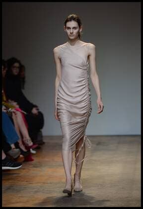 . 20 02 2016. London, United Kingdom. Barbara Casasola show at London Fashion Week A W 2016-Day Two. The Barbara Casasola Autumn Winter 2016, collection on day 2 of London Fashion Week.  xAndrewxParsonsx xi-Imagesx IIM-12009-0019