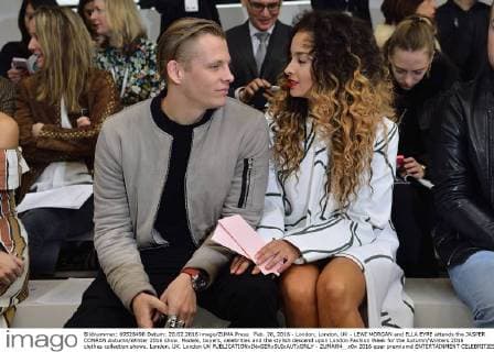Feb. 20, 2016 - London, London, UK - LEWI MORGAN and ELLA EYRE attends the JASPER CONRAN Autumn Winter 2016 show. Models, buyers, celebrities and the stylish descend upon London Fashion Week for the Autumn Winters 2016 clothes collection shows. London, UK. London UK  - ZUMAl94_