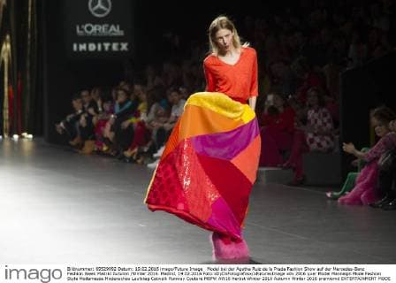 Model bei der Agatha Ruiz de la Prada Fashion Show auf der Mercedes-Benz Fashion Week Madrid Autumn Winter 2016. Madrid, 19.02.2016 Foto:xDyDxFotografosx xFuturexImage