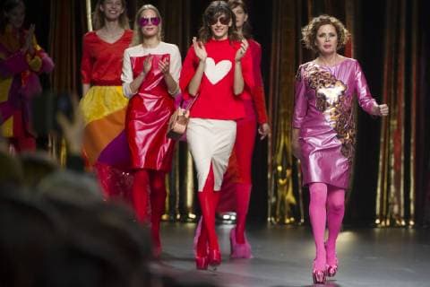 Ãgatha Ruiz de la Prada mit Models bei der Agatha Ruiz de la Prada Fashion Show auf der Mercedes-Benz Fashion Week Madrid Autumn Winter 2016. Madrid, 19.02.2016 Foto:xDyDxFotografosx xFuturexImage