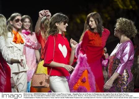 Ãgatha Ruiz de la Prada mit Models bei der Agatha Ruiz de la Prada Fashion Show auf der Mercedes-Benz Fashion Week Madrid Autumn Winter 2016. Madrid, 19.02.2016 Foto:xDyDxFotografosx xFuturexImage