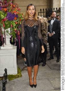 Feb. 20, 2016 - London, London, UK - ROCHELLE HUMES arrives at the JULIEN MACDONALD Autumn Winter 2016 show. Models, buyers, celebrities and the stylish descend upon London Fashion Week for the Autumn Winters 2016 clothes collection shows. London, UK. London UK  - ZUMAl94_